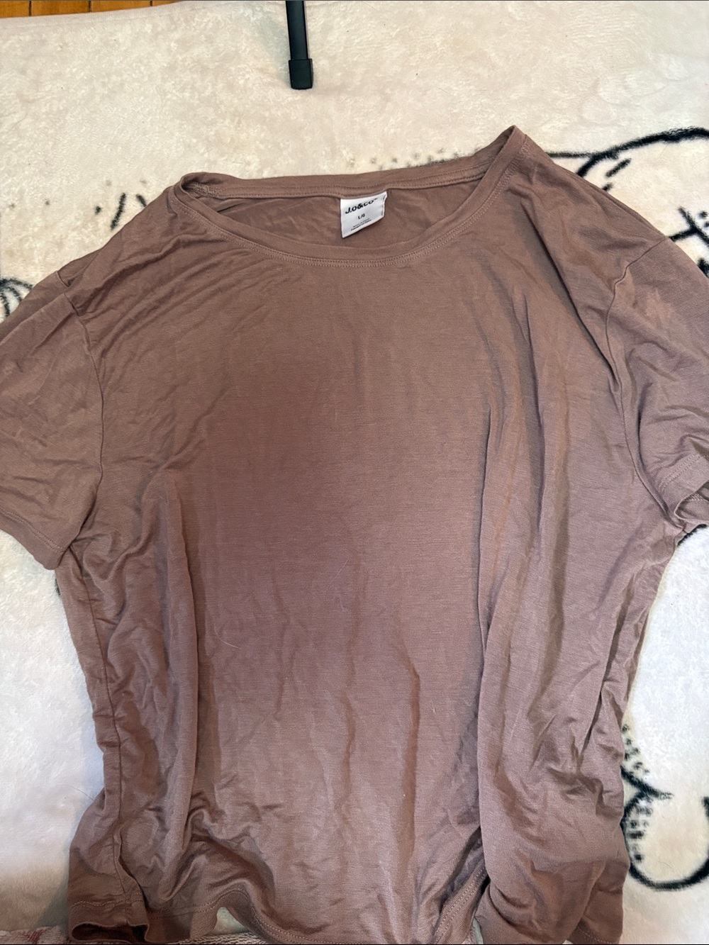 J. Crew Short Sleeve Crew Neck Tee in Mauve Brown